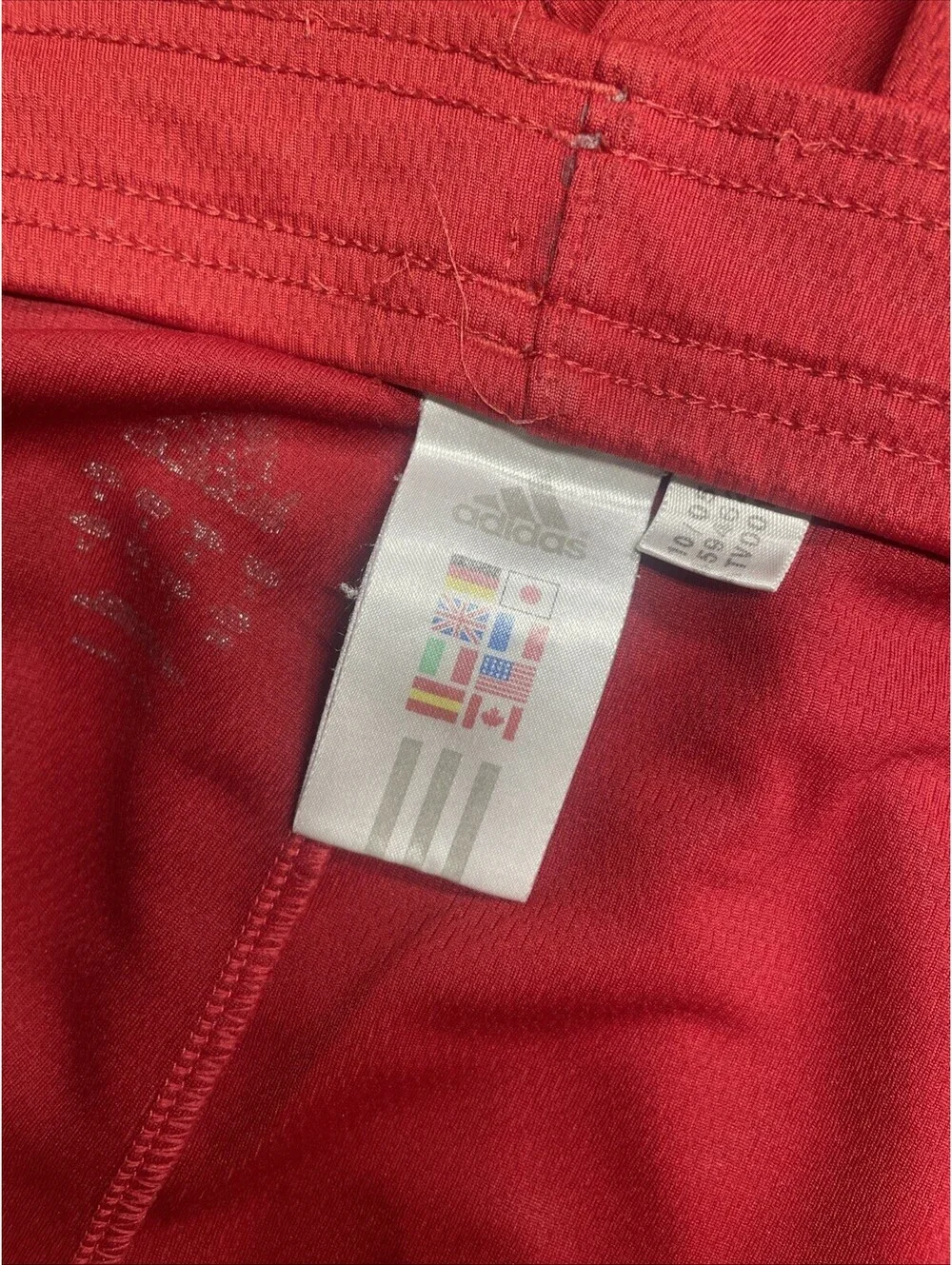 VTG Adidas Shorts Mens XL Red Gray Y2K Dazzle Shiny Basketball 3 Stipes Logo